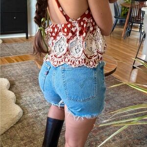 Levi's Light Blue Jean Shorts